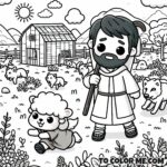 The Voice of the Shepherd - Coloring Pages for the Faithful (John 10:11-18)