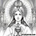 Blessed Imelda Lambertini: Color the Patroness of First Communicants