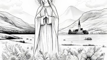 Eucharistic Miracle: Blessed Imelda Lambertini Coloring Art