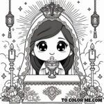 Sacred Art: Blessed Imelda Lambertini Coloring Page