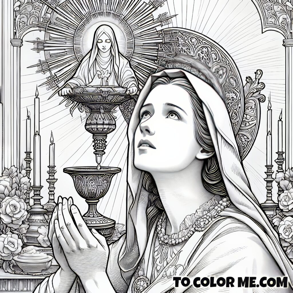 Spiritual Bliss with Blessed Imelda Lambertini Coloring Sheet