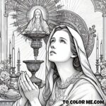 Spiritual Bliss with Blessed Imelda Lambertini Coloring Sheet