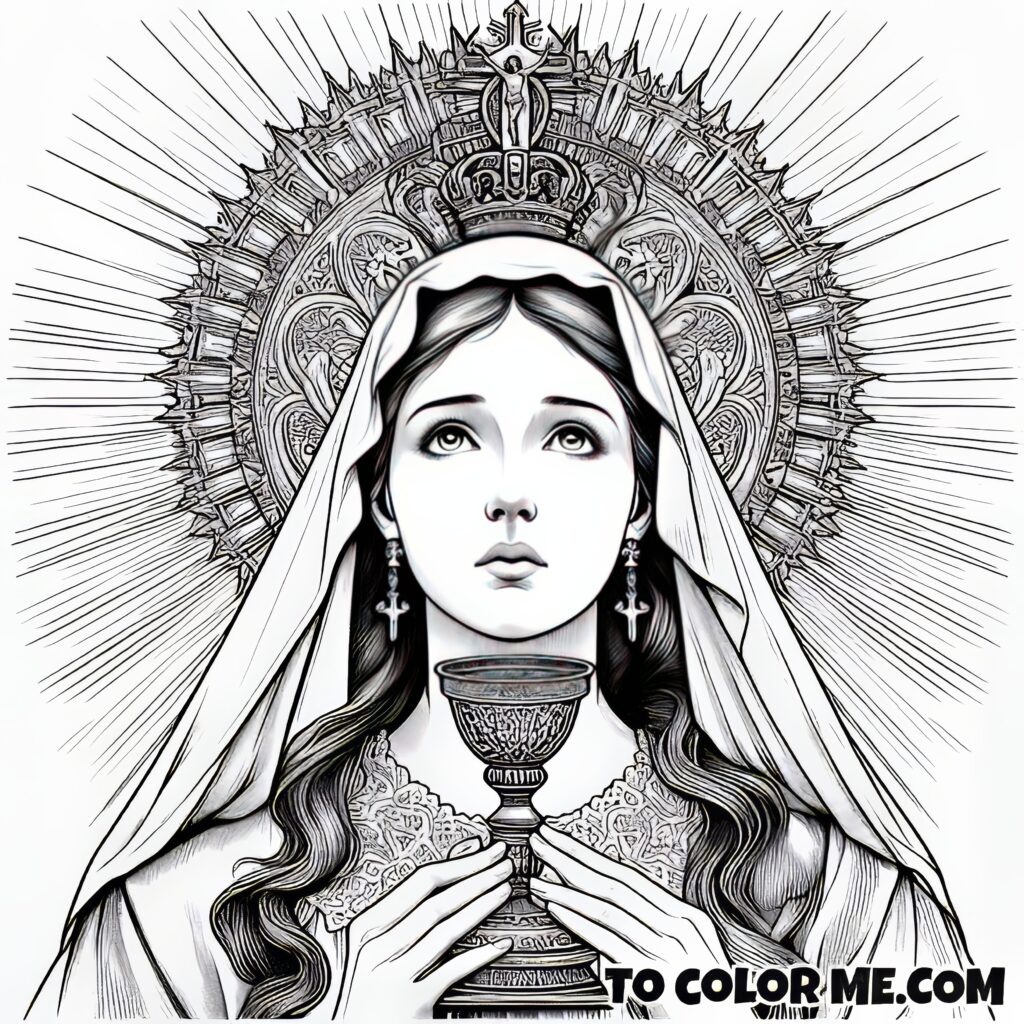Holy Moments: Blessed Imelda Lambertini’s Coloring Page