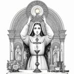 Blessed Imelda Lambertini: A Coloring Page of Sanctity