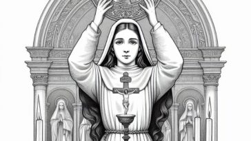 Blessed Imelda Lambertini: A Coloring Page of Sanctity
