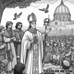 Historical Approval of Fatima Apparitions: A Coloring Page