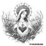 Devotion to the Immaculate Heart: Fatima’s Secret Coloring Page
