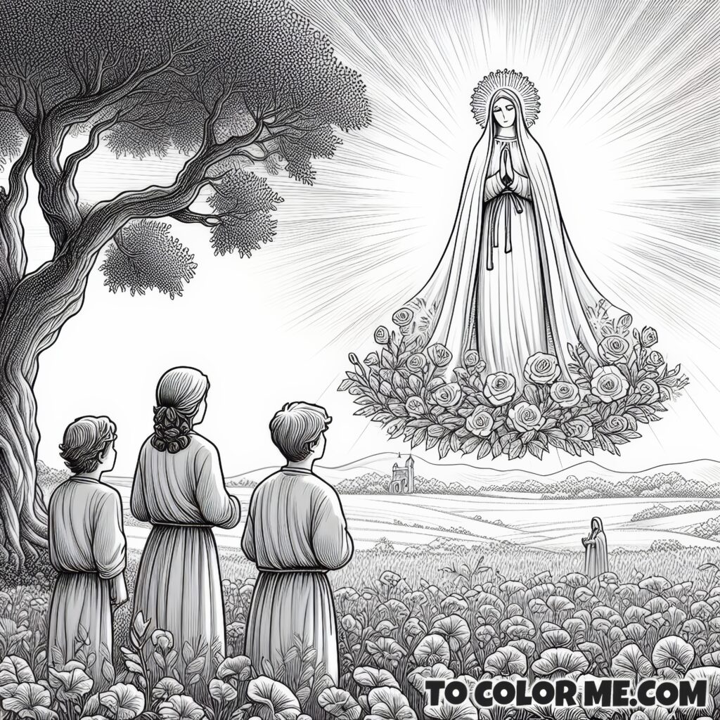 Coloring the Heavenly Messenger: Our Lady’s First Appearance