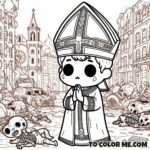 Fatima’s Beacon of Hope: The Bishop in White Coloring Experience