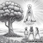 Lucia, Francisco, Jacinta Meet Mary: A Coloring Journey