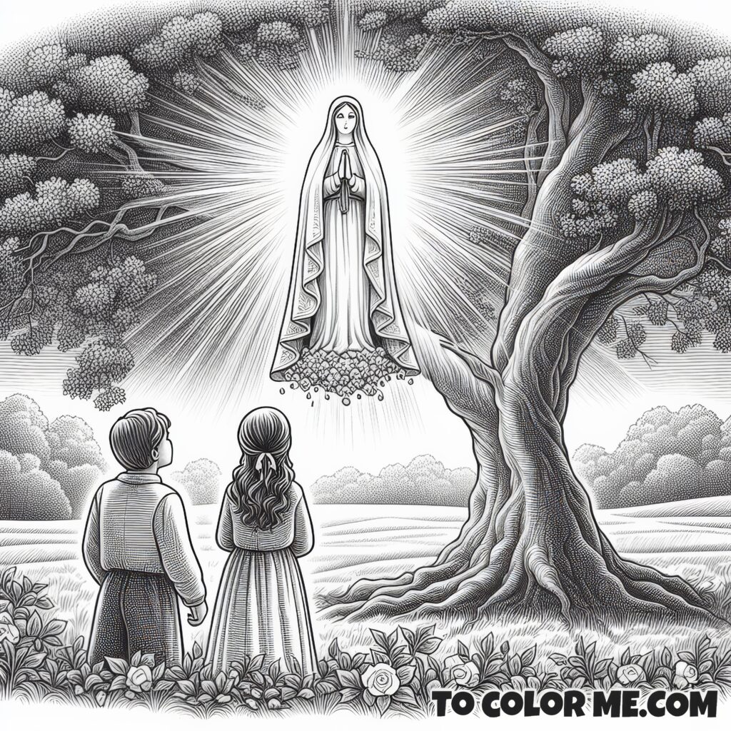 The Miracle of Fatima Begins: Coloring the First Apparition