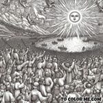 Fatima’s Solar Ballet: A Coloring Scene of the Sun’s Display