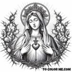 Fatima’s Immaculate Heart: A Coloring Tribute to Mary’s Love