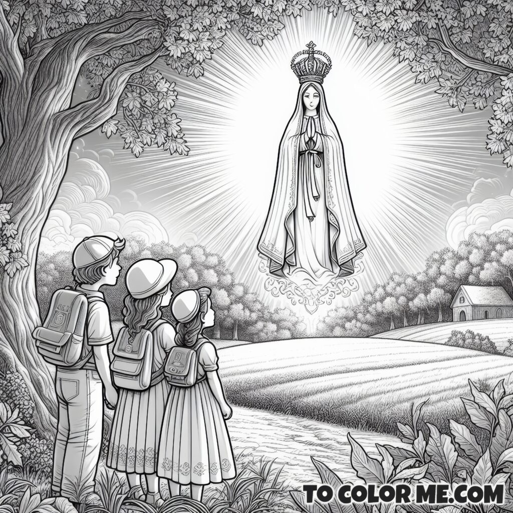 The Fatima Seers’ First Vision: A Coloring Page of Hope