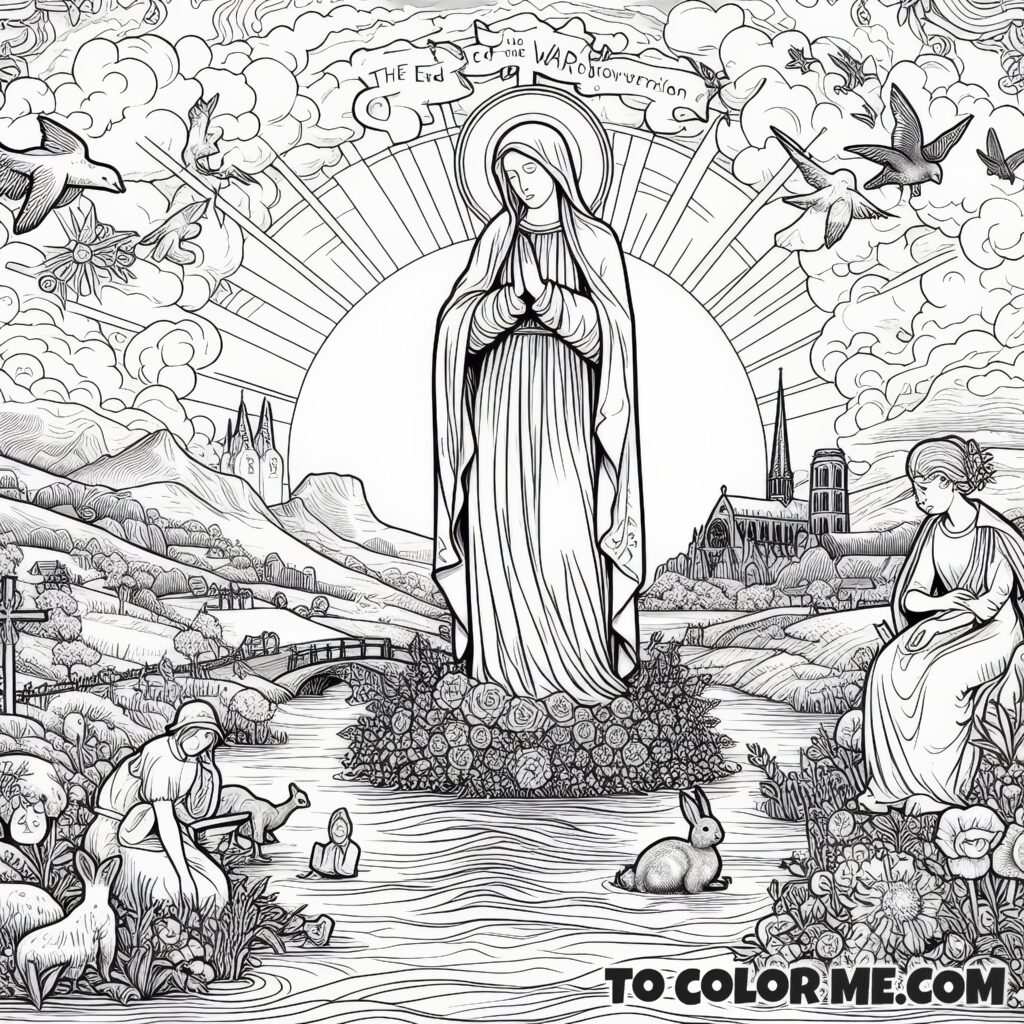 Our Lady’s Call for Conversion: A Reflective Coloring Page
