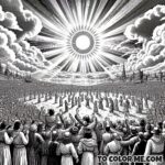 The Dancing Sun: A Coloring Page of Fatima’s Wondrous Event