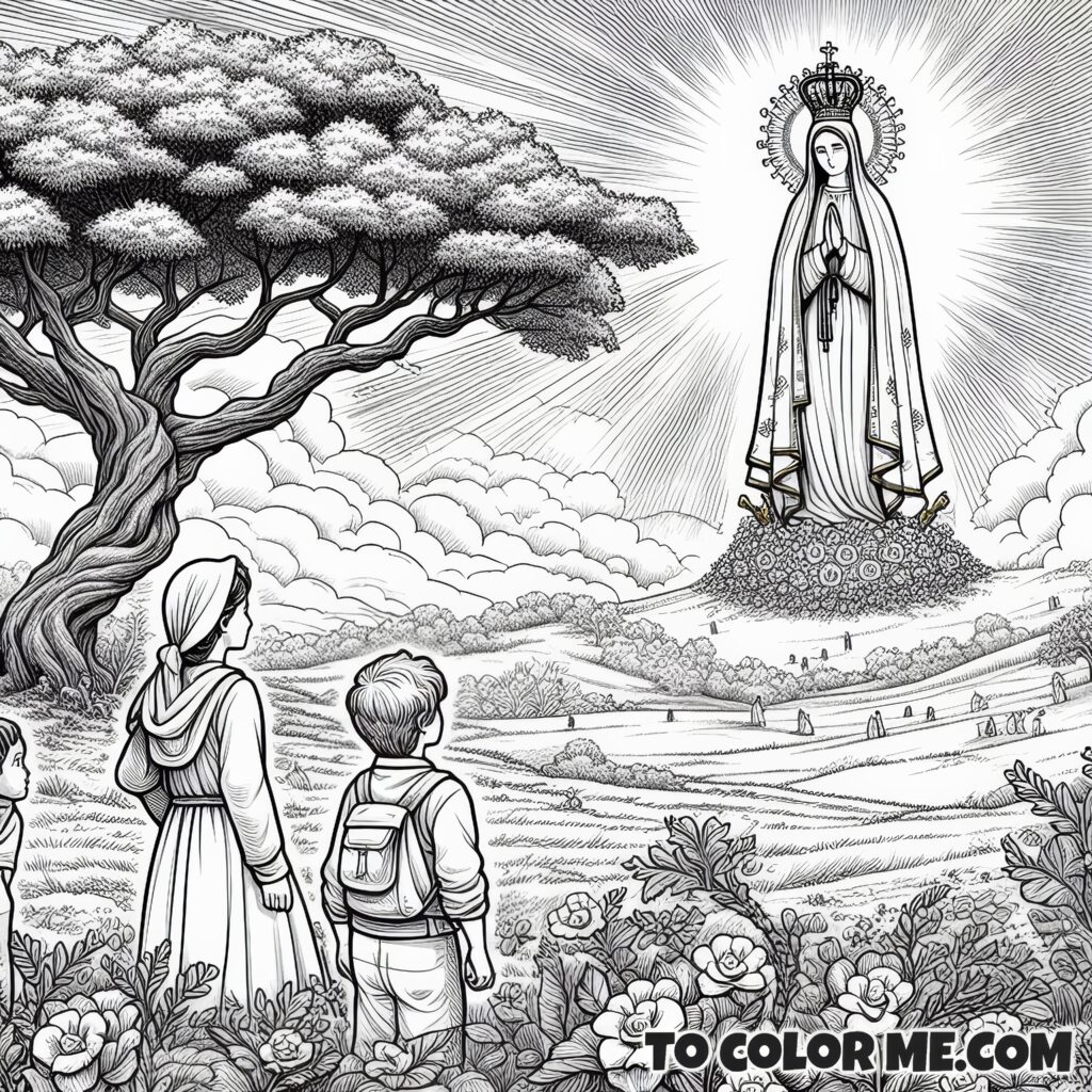 The Sacred Encounter: Coloring the First Vision of Fatima