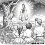 Fatima’s First Heavenly Message: A Coloring Page of the Apparition