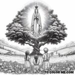 The Vision at the Holm Oak: A Fatima Apparition Coloring Tale