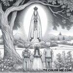 Coloring Fatima’s First Heavenly Sign: Mary Meets the Children