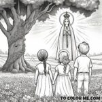 The Children of Fatima Meet the Virgin: A Coloring Revelation