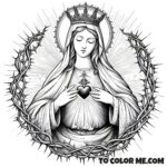 Mary’s Heart of Sorrow: Fatima’s Secret Coloring Inspiration