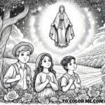 Mary’s First Message to Fatima: A Historical Coloring Scene