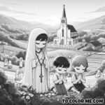 Fatima’s Rosary: A Peaceful Prayer Coloring Activity