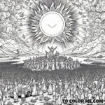 Fatima’s Solar Phenomenon: A Coloring Page of the Sun’s Dance