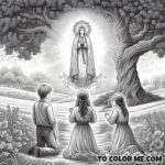 he First Heavenly Event at Fatima: A Coloring Page of the Apparition