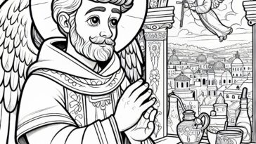 Saint Angelus’ Mission: A Coloring Book of Conversion and Miracle