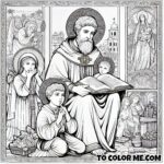 Divine Visions and Miracles: The Saint Angelus Coloring Experience