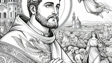 Saint Angelus: Coloring Pages of Devotion