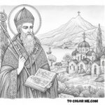 The Legacy of Saint Athanasius Illustrated Coloring Page
