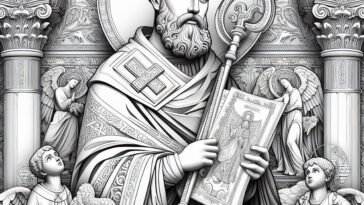 Saint Athanasius: The Guardian of the Church Coloring Design
