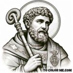 Athanasius Against Heresy Inspirational Coloring Page