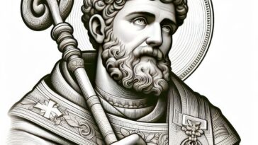 Athanasius Against Heresy Inspirational Coloring Page