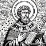 Saint Athanasius: The Saint of Alexandria Coloring Portrait