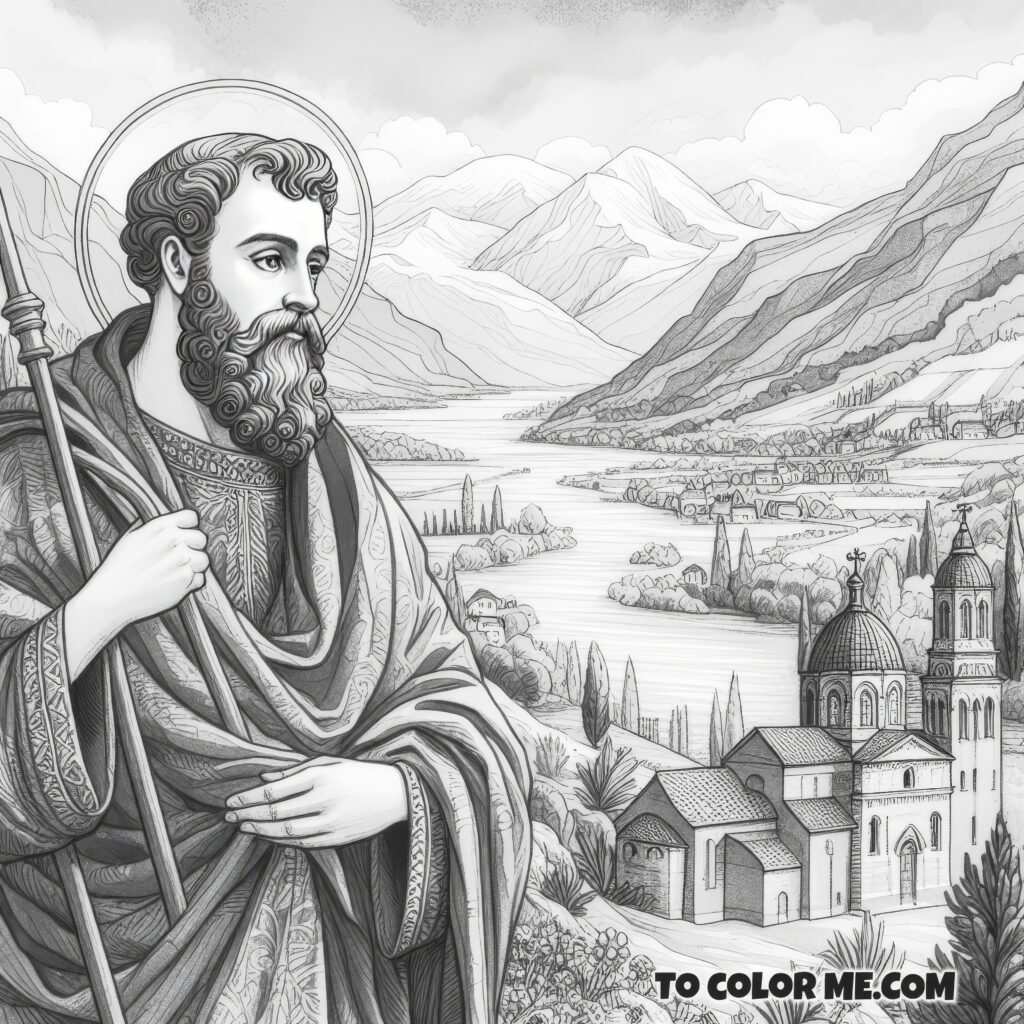 Saint Athanasius: The Defender of Orthodoxy Coloring Page