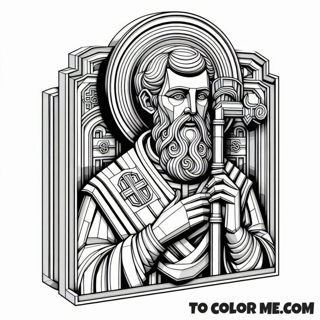 Color the Courage of Saint Athanasius Activity Sheet