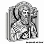 Color the Courage of Saint Athanasius Activity Sheet