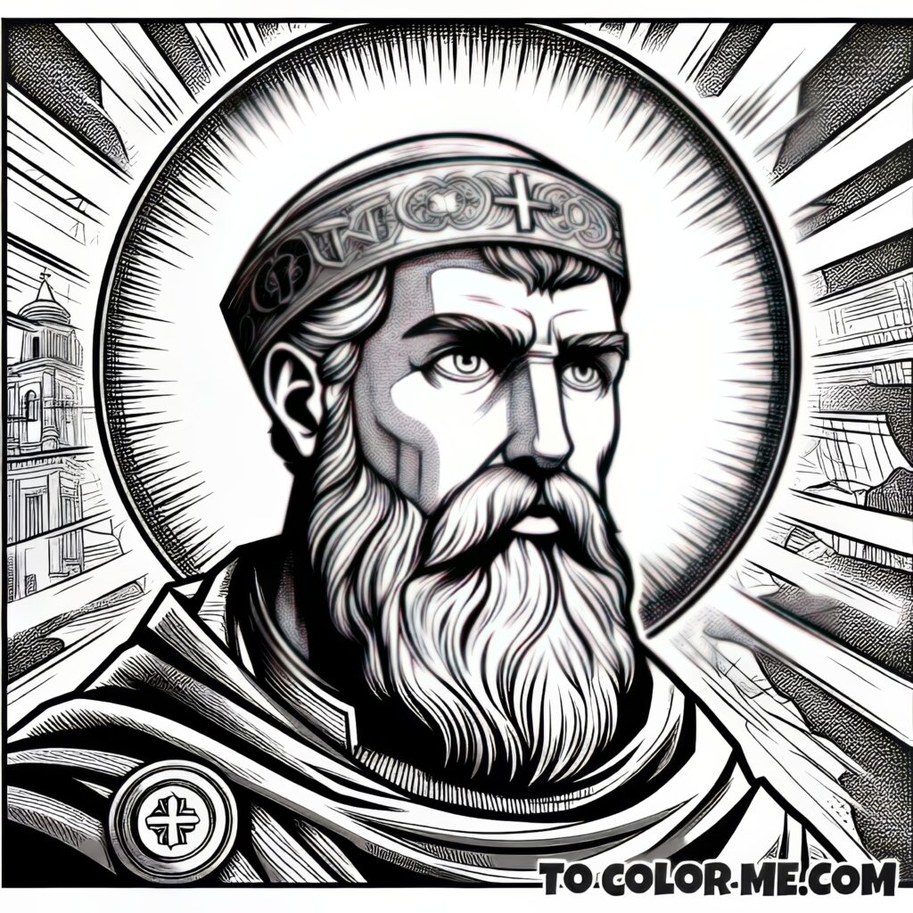 The Pillar of Faith: Saint Athanasius Printable Coloring Page