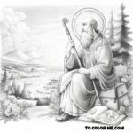 Saint Athanasius: The Bishop of Alexandria Coloring Book Page