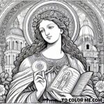 Color the Courage of Saint Flavia Domitilla: A Martyr’s Tale
