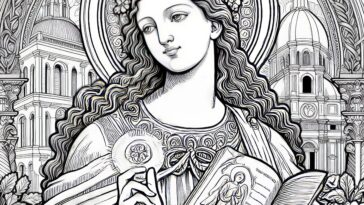 Color the Courage of Saint Flavia Domitilla: A Martyr’s Tale