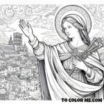 Saint Flavia Domitilla: A Roman Noble’s Journey to Sainthood Coloring Activity