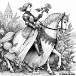 Joan of Arc: The Beacon of Hope - A Coloring Page Celebration