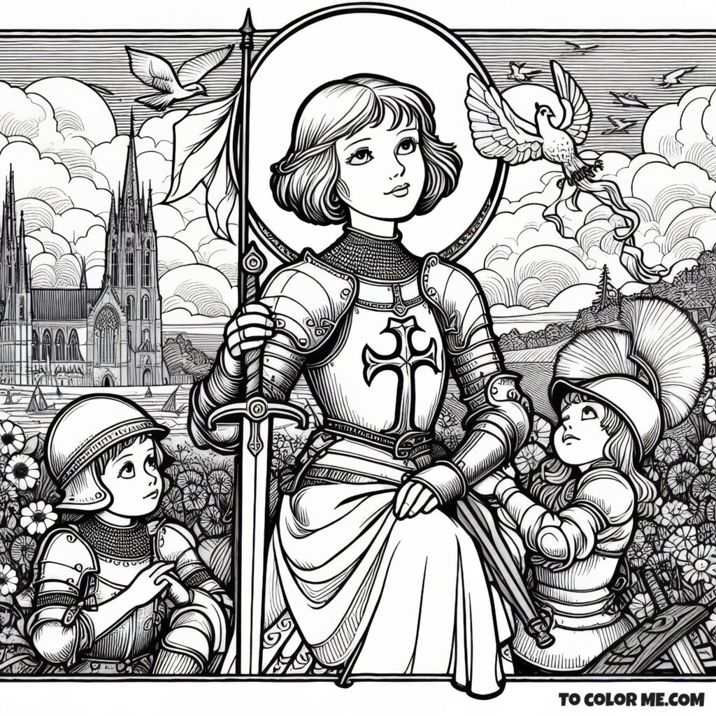 Color Your Own Joan of Arc Adventure - Interactive and educational fun for all ages