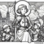 Color Your Own Joan of Arc Adventure - Interactive and educational fun for all ages