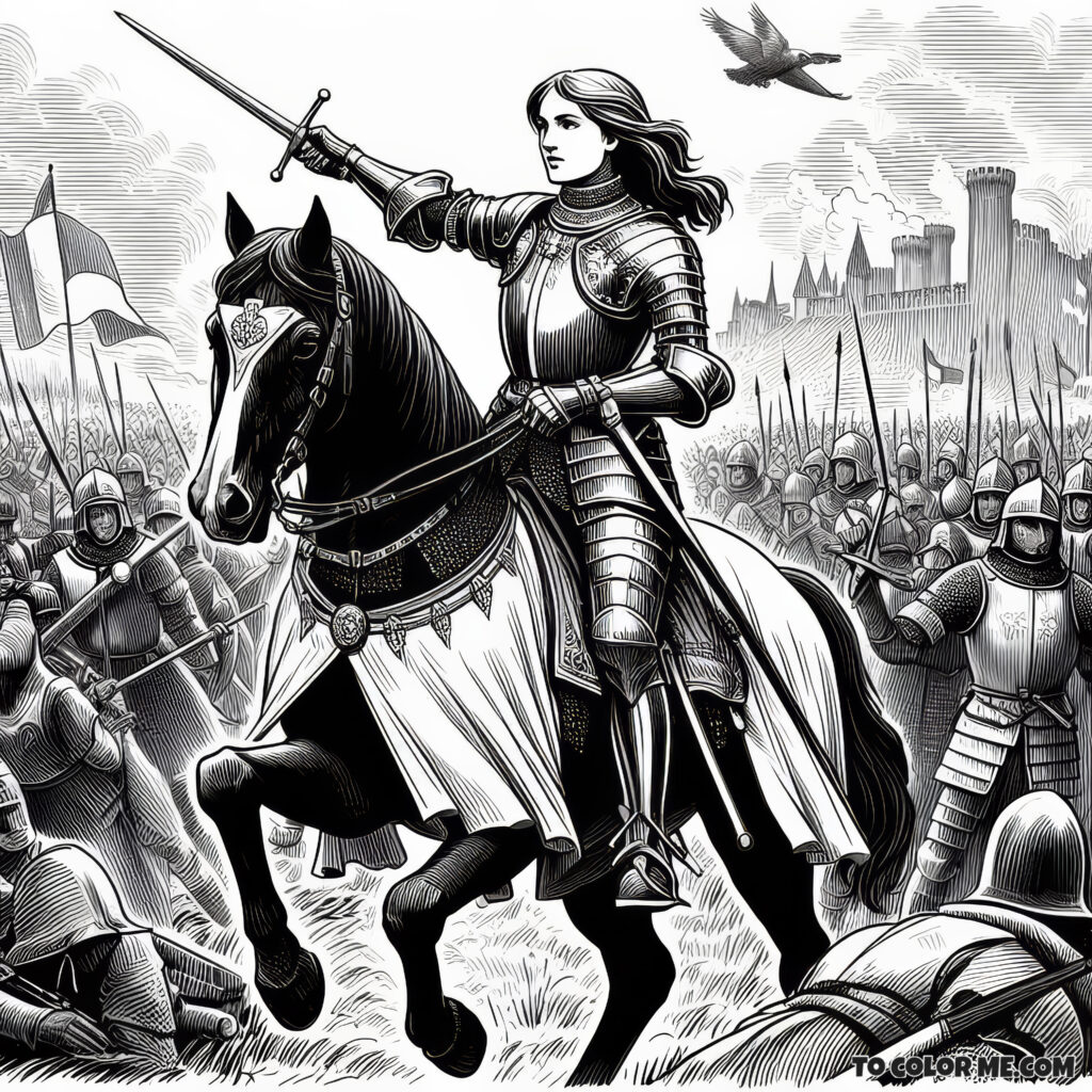 Joan of Arc’s Quest: A Coloring Chronicle - Follow her path in vibrant detail